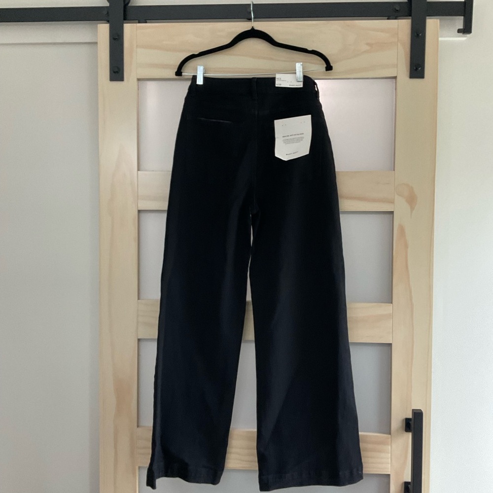 Warp + Weft NCE Wide Leg Jeans Black High Rise 6/28 Sustainable - Picture 4 of 6